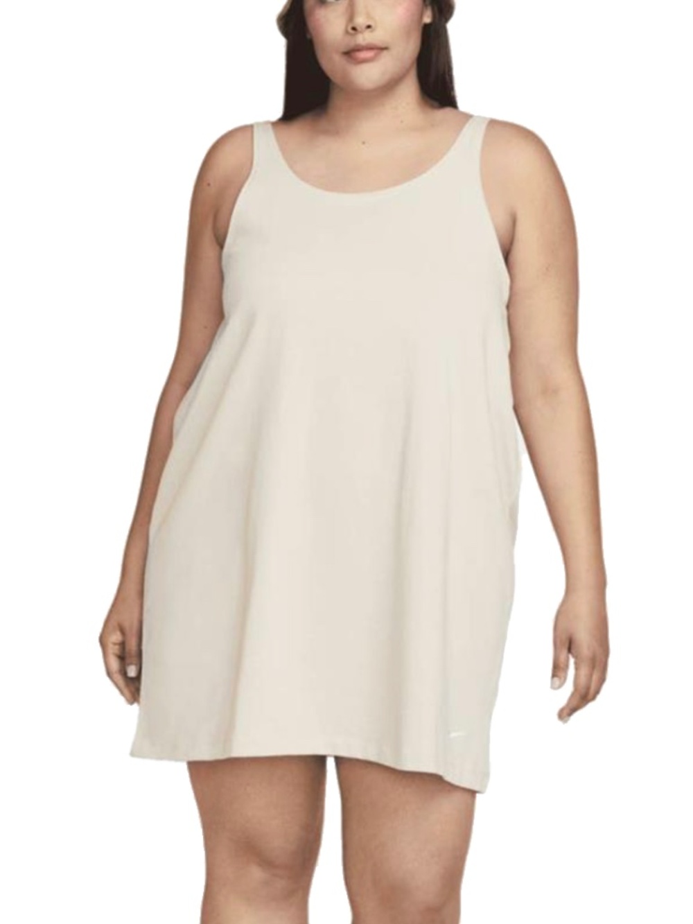 Nike - Jersey Tank Top Sleeveless Tan Cotton Relaxed Casual Dress - 3X